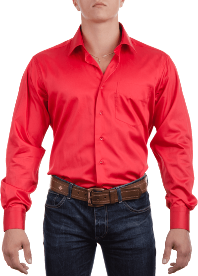 red-plain-full-shirt