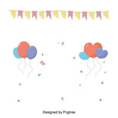 Balloon Banner Party Decorative, Vector Material, Rave Party ...
