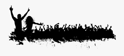 Material Vector Silhouette Carnival Crowd Free Frame - Rave Crowd ...