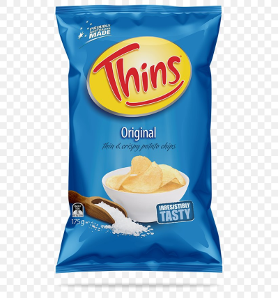 Potato Chip Thins Snack Brands Australia French Fries Salt, PNG ...