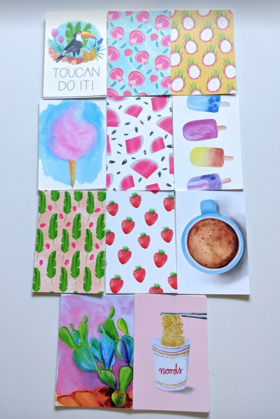 Watercolor Postcards - Assorted, Pick Any 4 | Store • Color Snack ...