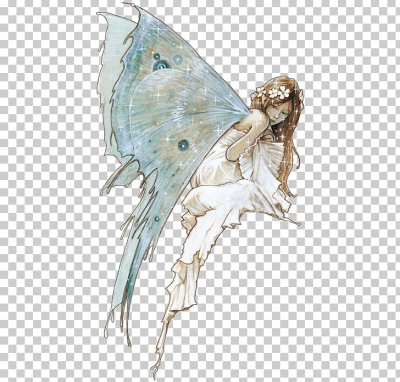 The Fairy With Turquoise Hair Drawing Fairy Tale Fairy Painting ...