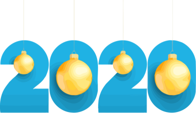  New Years 2020 Yellow Circle Sphere For Happy Year Ball Drop