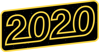  New Year 2020 Font Text Yellow For Happy Colors