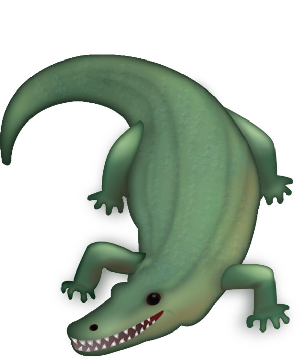 Crocodile Emoji [  IOS Emojis] Icon File HD