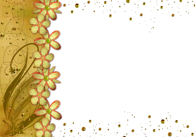  Gold Flower Frame PNG Transparent Picture