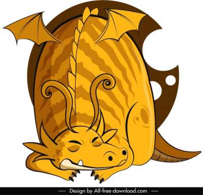 western-dragon-icon-sleeping-gesture-yellow-sketch_6841018