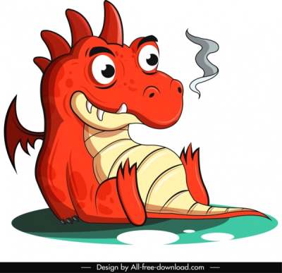 western-dragon-icon-funny-cartoon-character-sketch_6841019