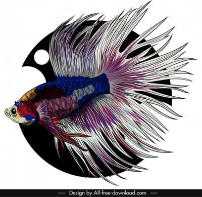 ornamental-fish-icon-elegant-gaudy-tail-sketch_6841036